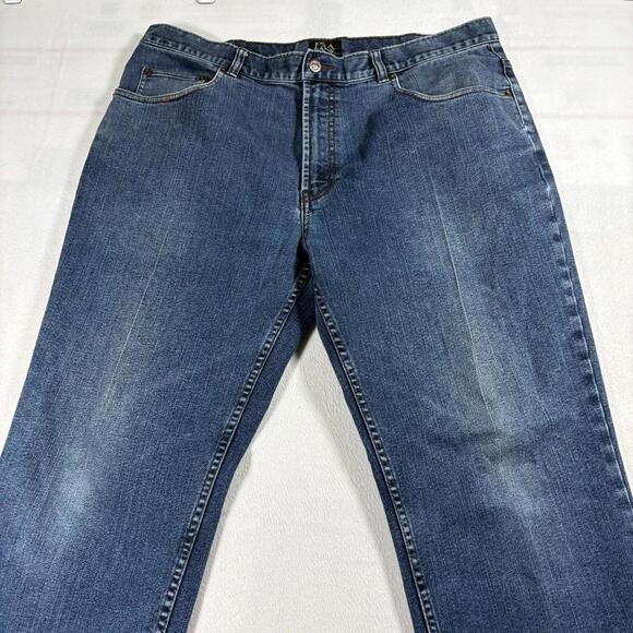 Jos A Bank Travelers Collection Jeans Mens 38x30 Tailored Fit Dark Wash Vintage - Picture 2 of 9